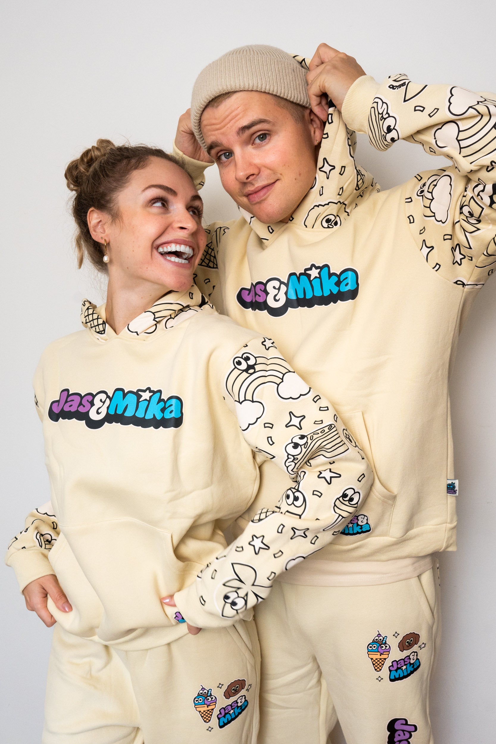 Jas & Mika "Imagine" Hoodie/Trøje Beige