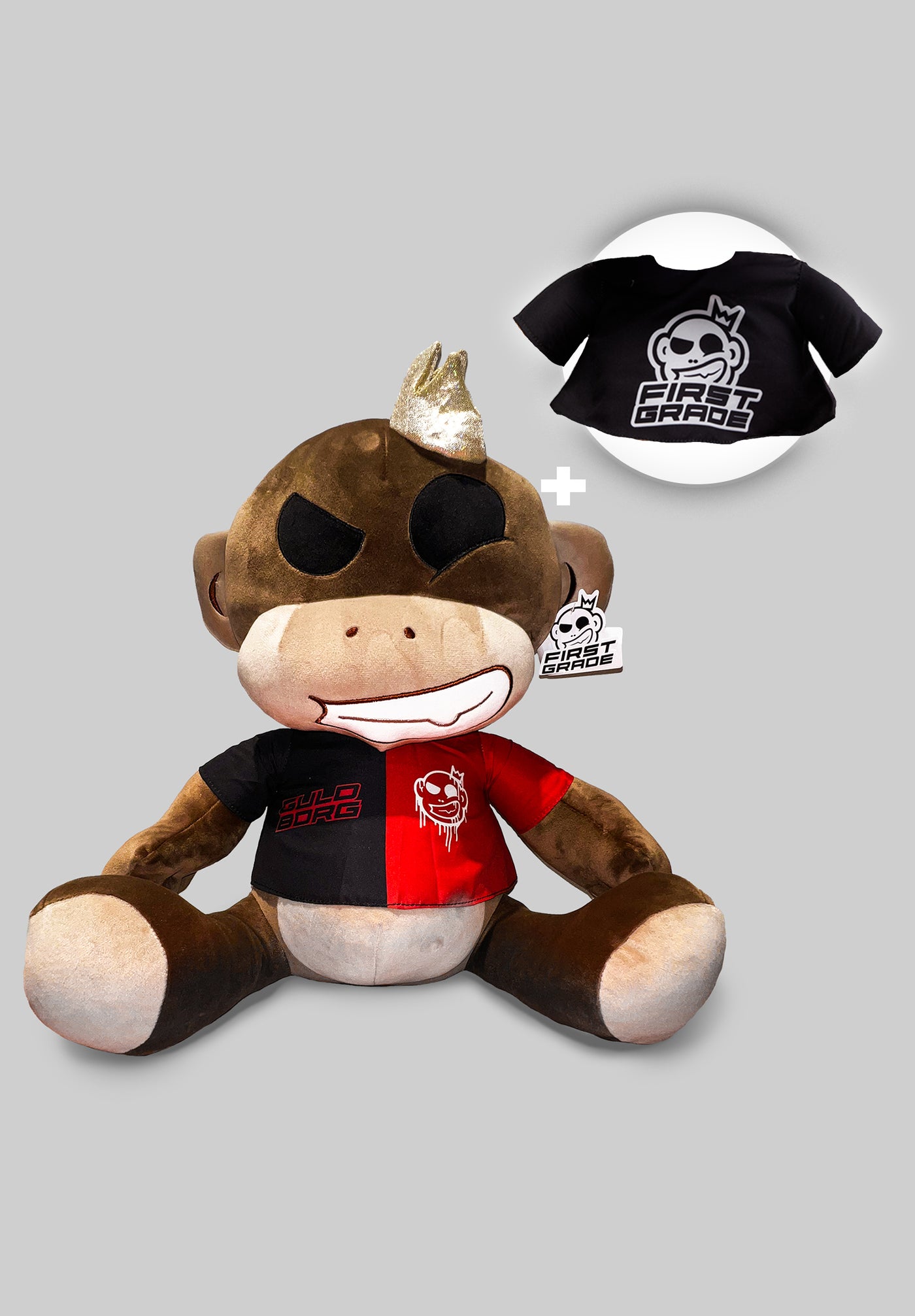 "Monkey" teddy bear + GOLDBORG t-shirt