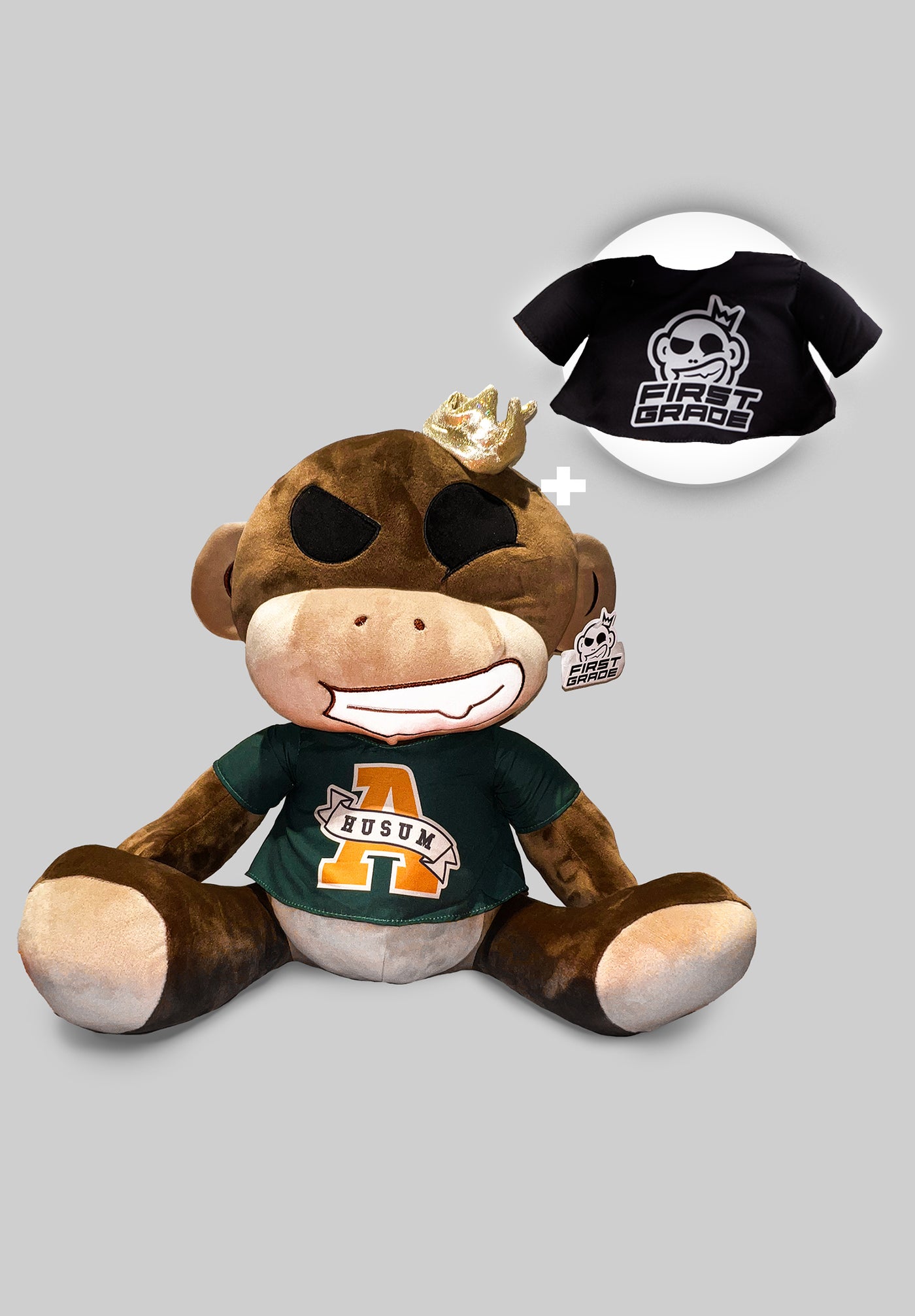 "Monkey" teddy bear + HUSUM t-shirt