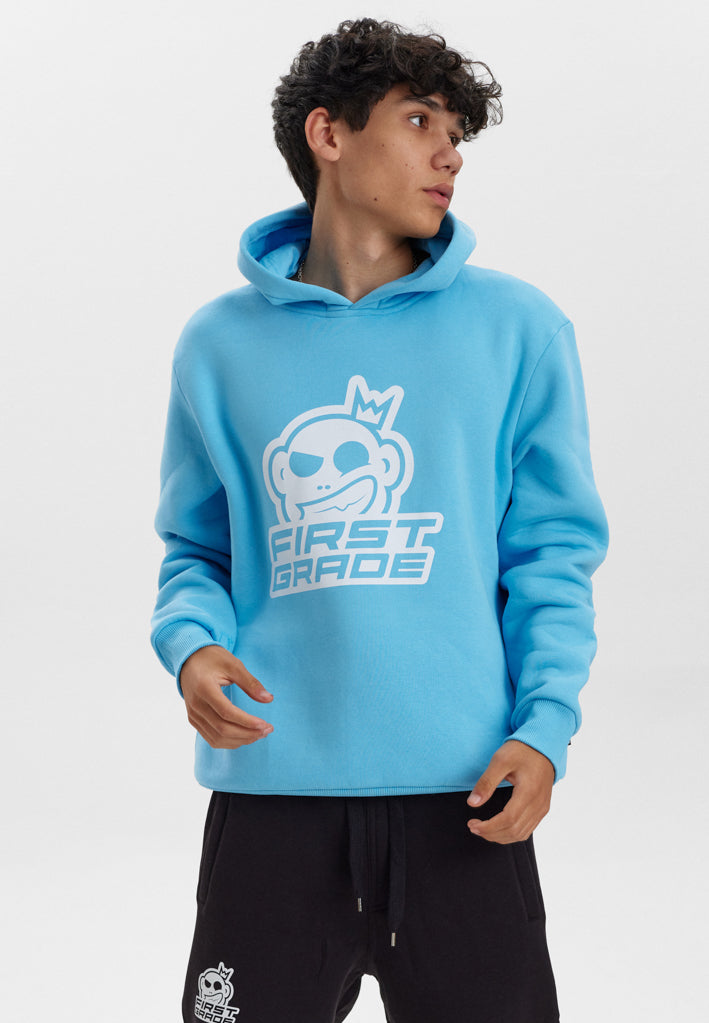 FirstGrade - CLUB / LOGO - Lyseblå hoodie