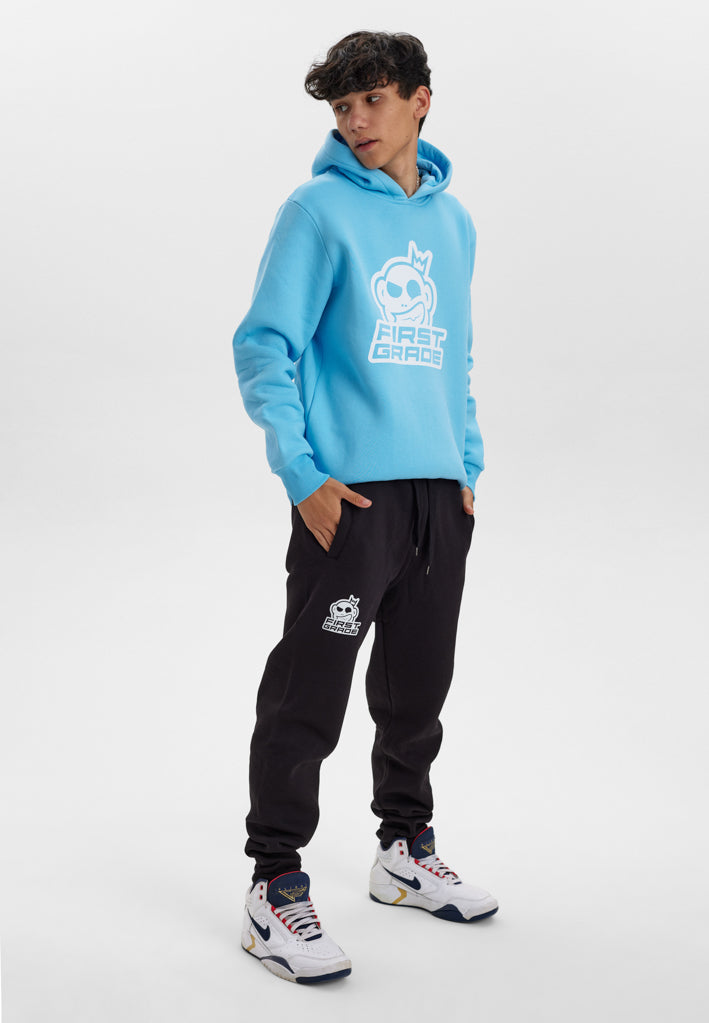 FirstGrade - CLUB / LOGO - Lyseblå hoodie