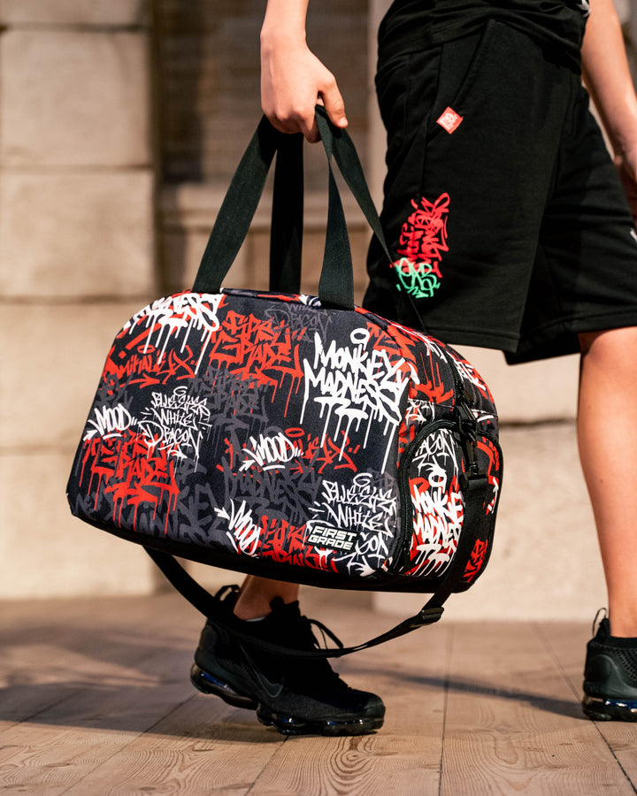 FIRST GRADE "GRAFFITI" 🔥 SPORTS BAG BLACK