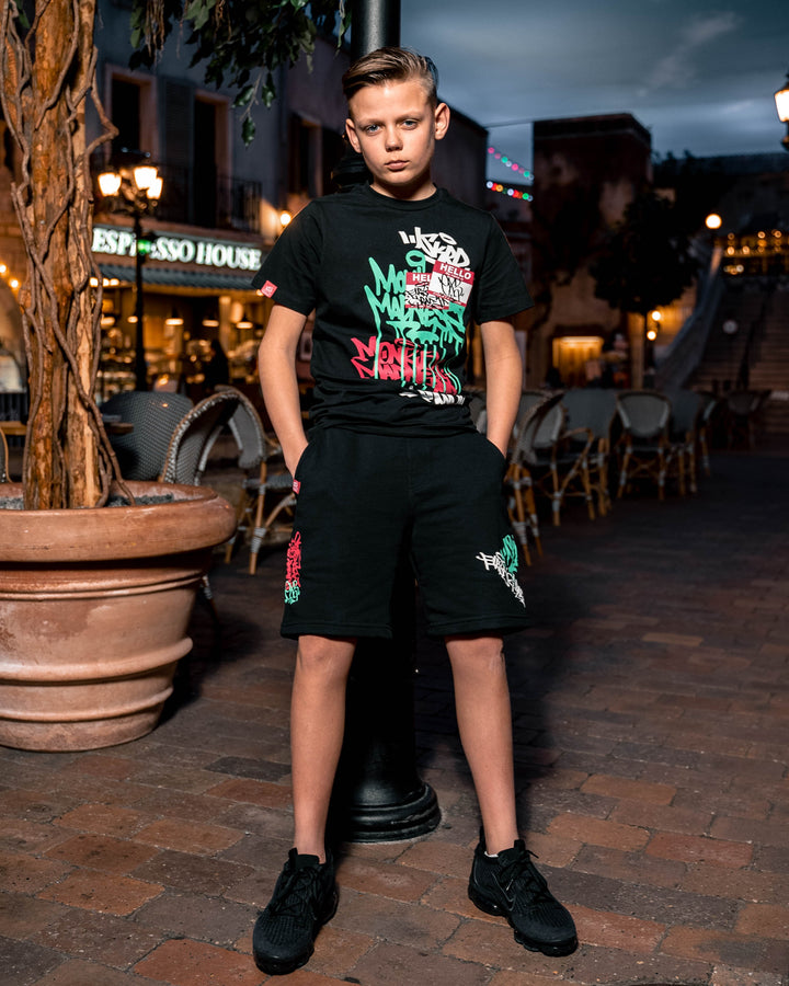 FirstGrade "GRAFFITI" Shorts - Black