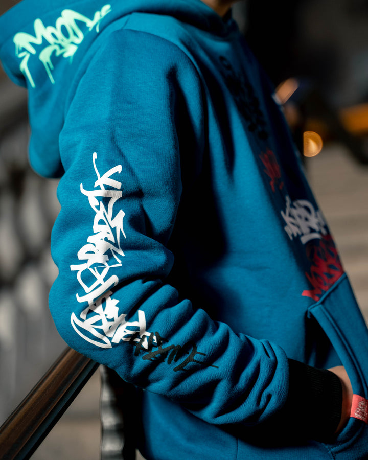 FirstGrade "GRAFFITI" Hoodie - Azure Blue