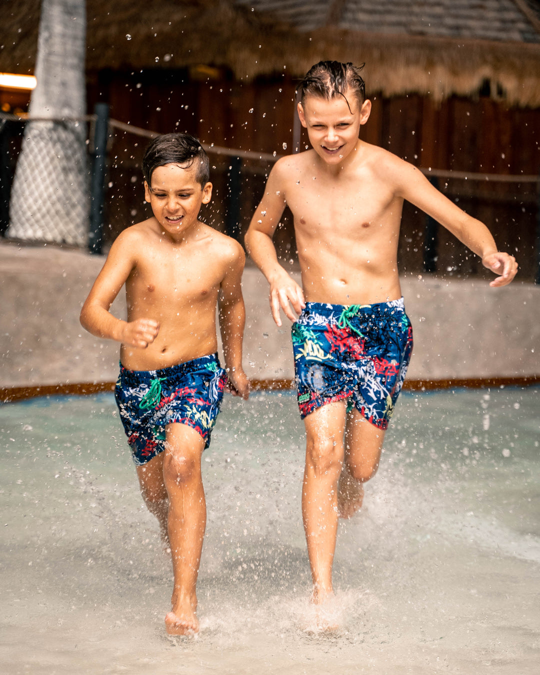 FirstGrade "GRAFFITI" Swimming shorts 🌊 - Azure Blue