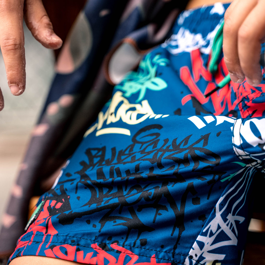 FirstGrade "GRAFFITI" Swimming shorts 🌊 - Azure Blue