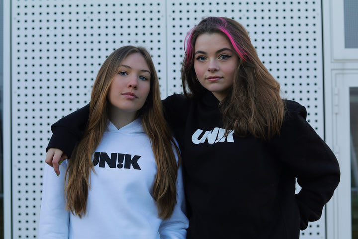 UN!K Hoodie - Black with white print