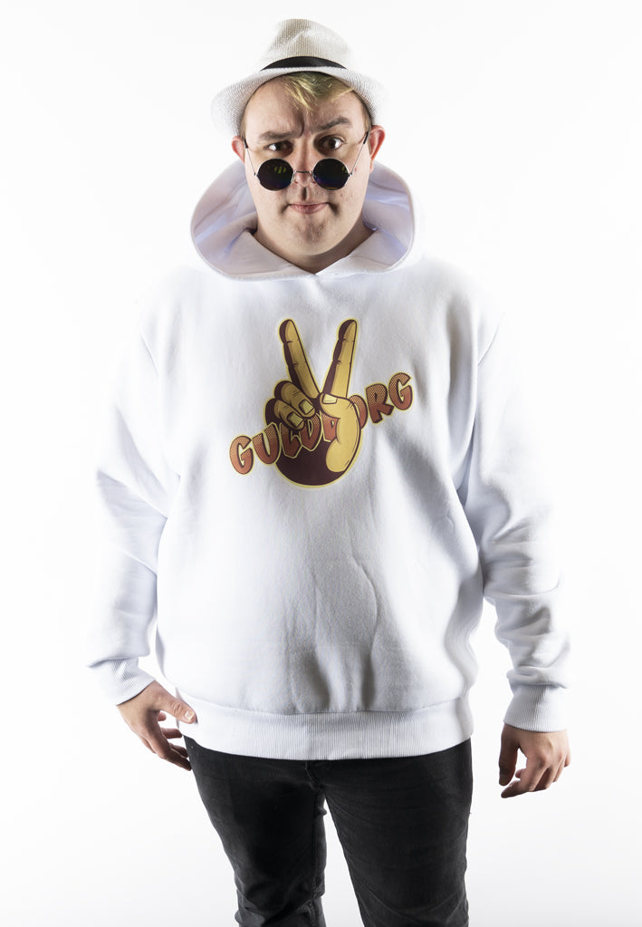 Guldborg - Guldborg Official Stor / Hvid Hoodie
