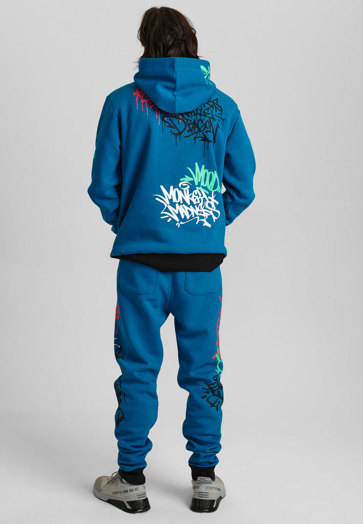 FirstGrade "GRAFFITI" Hoodie - Azure Blue