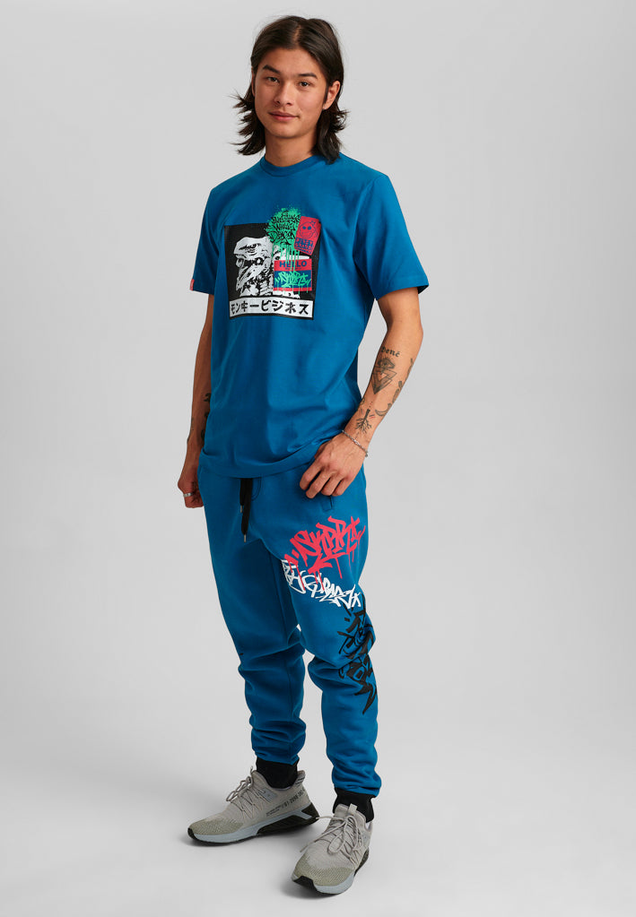 FirstGrade "GRAFFITI" Tee - Azure Blue