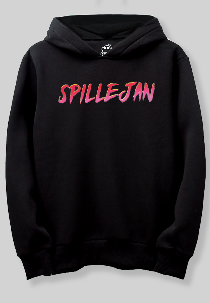 SPILLEJAN / TEXT LOGO - Black hoodie